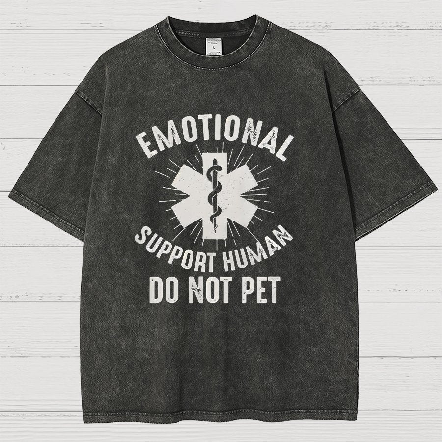 Emotional Support Human Vintage Distressed T-shirt