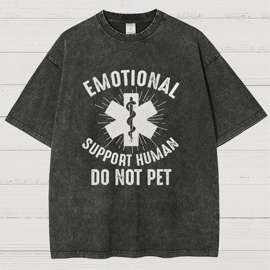Emotional Support Human Vintage Distressed T-shirt