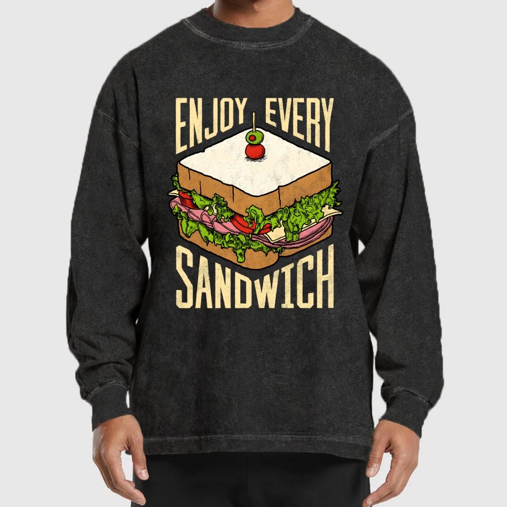 Enjoy Every Sandwich Washed Long Sleeve Tee