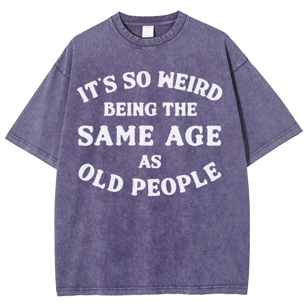 Same Age As Old People Vintage Distressed T-shirt