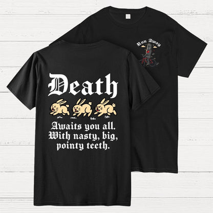 Run Away Front And Back Printing Geek T-Shirt