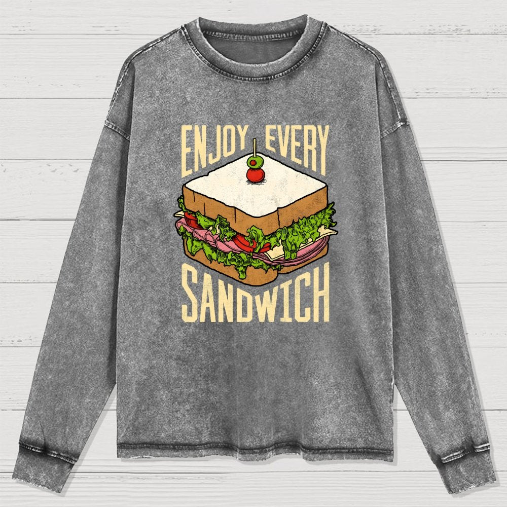Enjoy Every Sandwich Washed Long Sleeve Tee