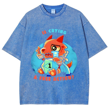 Dragon crying is a free action Vintage Distressed T-shirt