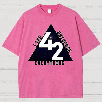 Life, the Universe, and Everything Vintage Distressed T-shirt