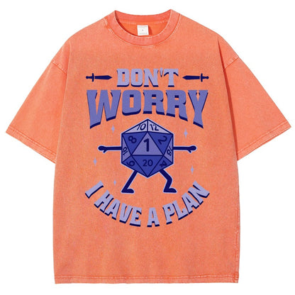 Don't Worry I Have A Plan Vintage Distressed T-shirt