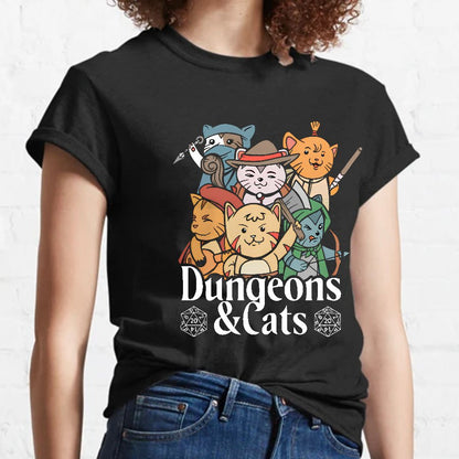 Dungeons and Cats Geeky T-Shirt