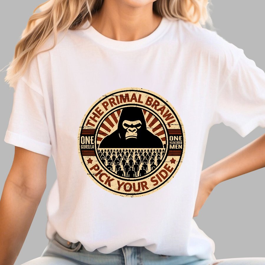 100 Men vs 1 Gorilla Geek T-Shirt