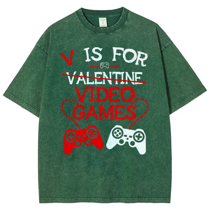 Valentine's Day.Funny Gamer Valentine Nerd Vintage Distressed T-shirt