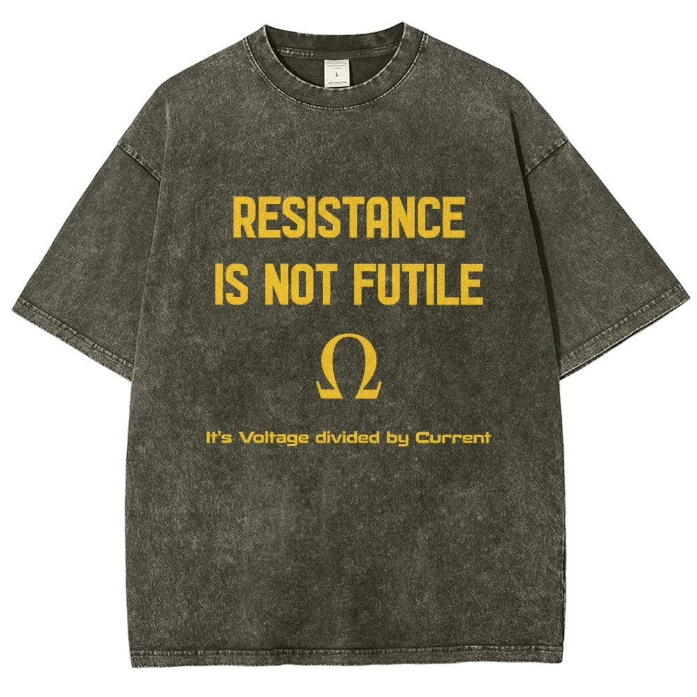 Resistance Is Futile Vintage Distressed T-shirt