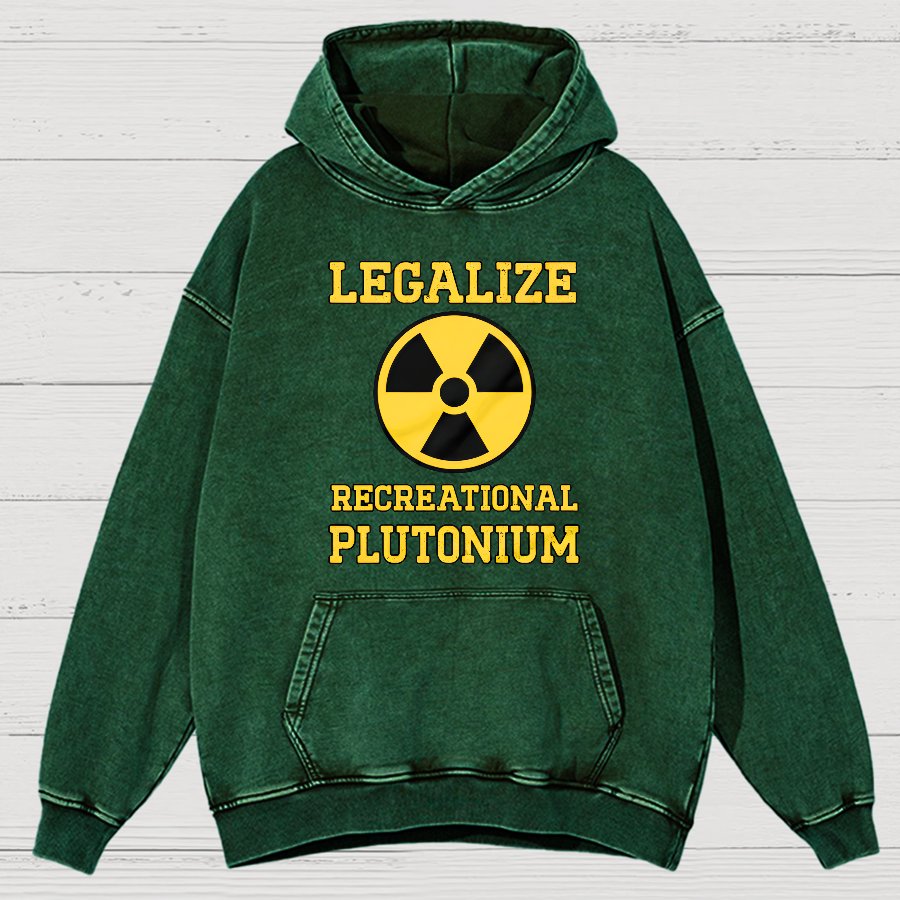 Legalize Recreational Plutonium Vintage Distressed Hoodie
