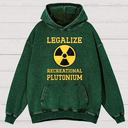 Legalize Recreational Plutonium Vintage Distressed Hoodie