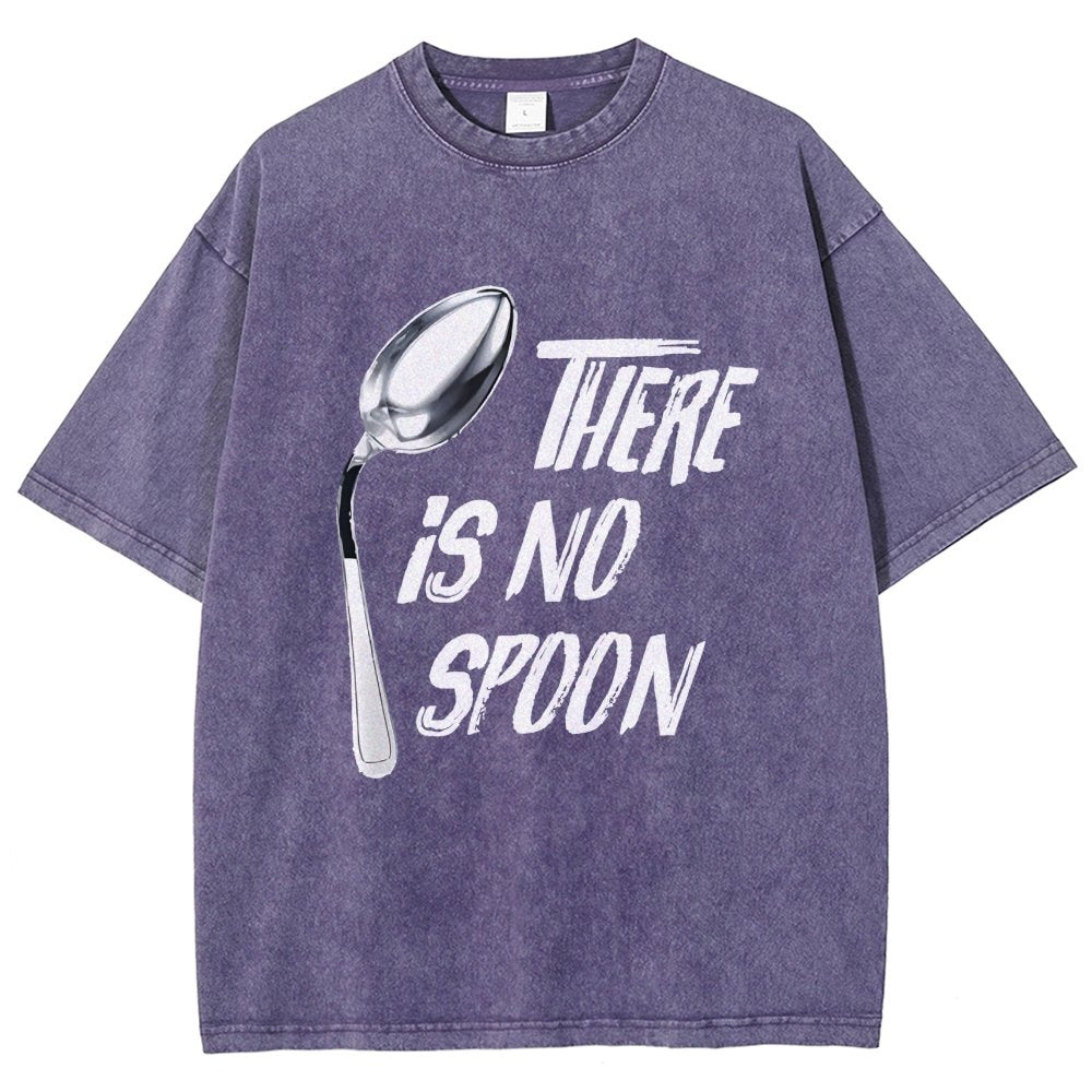 There is no spoon Vintage Distressed T-shirt