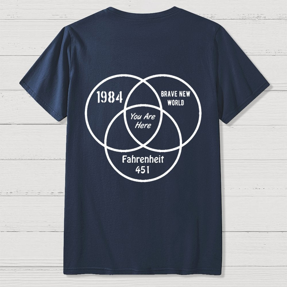 You Are Here Front And Back Printing Geek T-Shirt