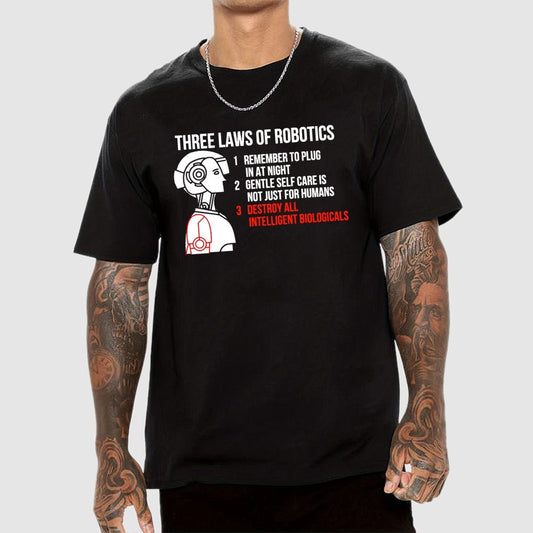Three Laws of Robotics Geek T-Shirt