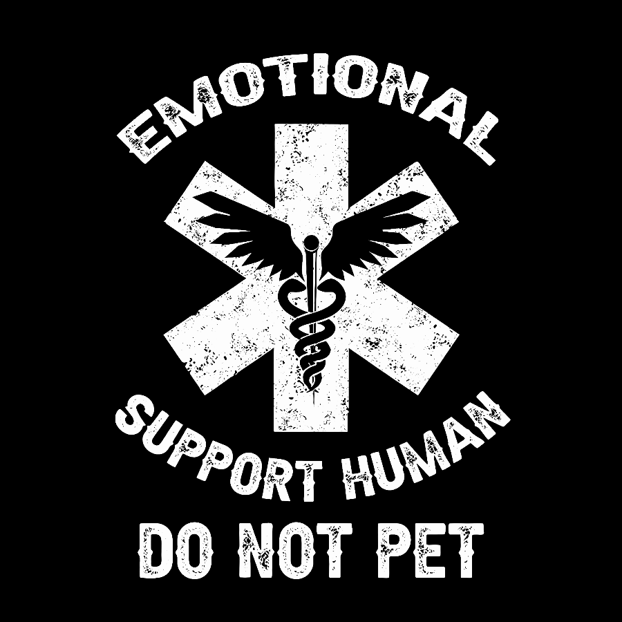 Emotional Support Human Do Not Pet Geeky T-Shirt