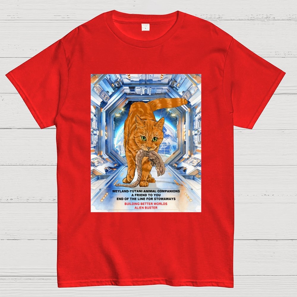 Mystery Creature Buster - Ginger Cat Building Better Worlds Geek T-Shirt