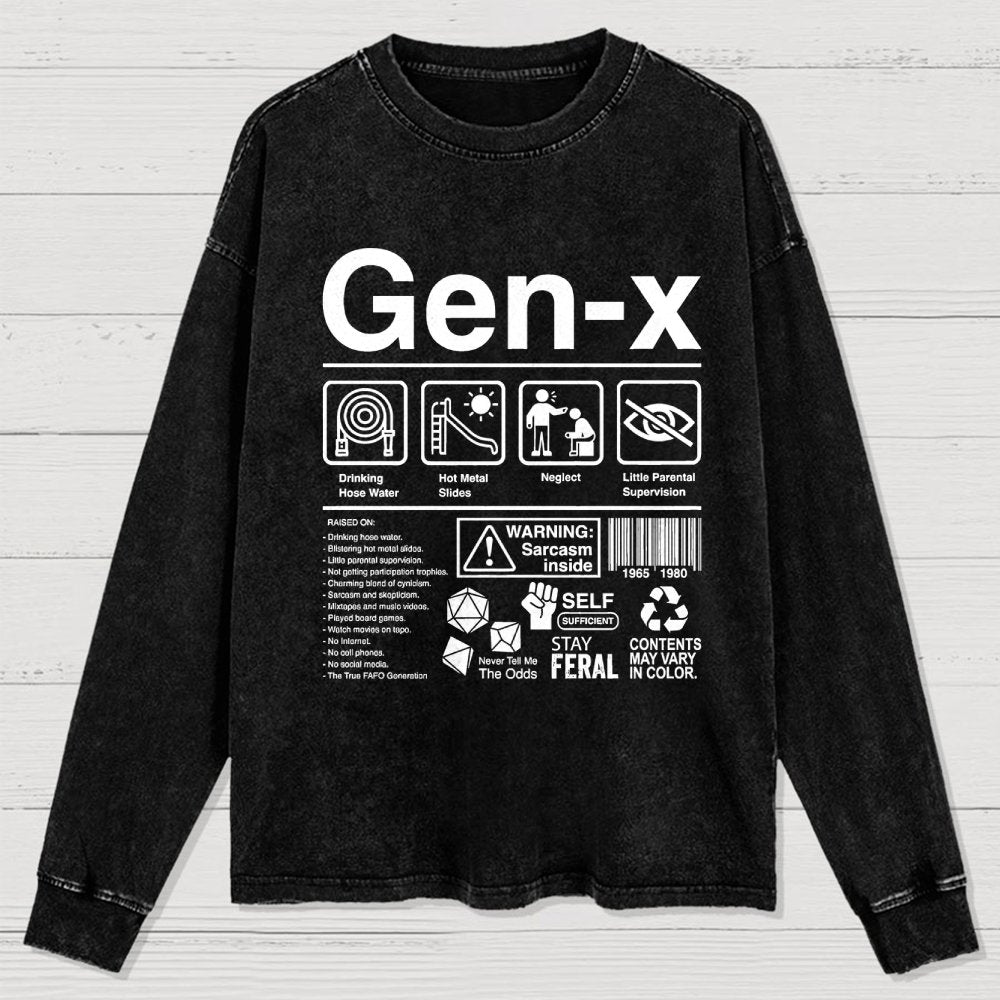 Gen X Label Washed Long Sleeve Tee