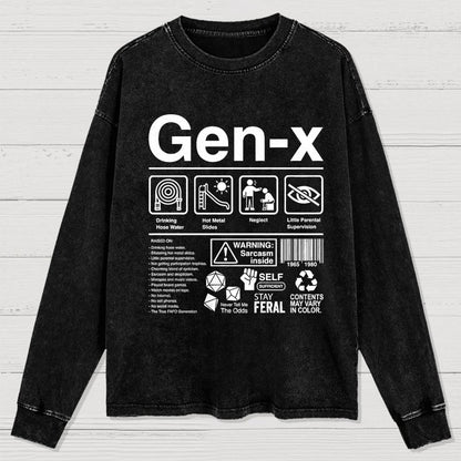 Gen X Label Washed Long Sleeve Tee