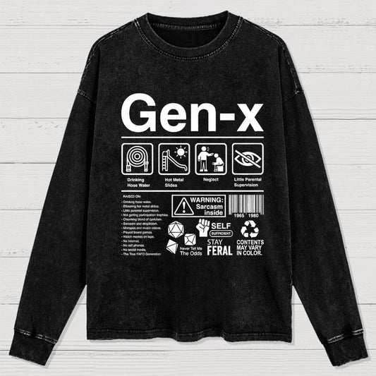 Gen X Label Washed Long Sleeve Tee
