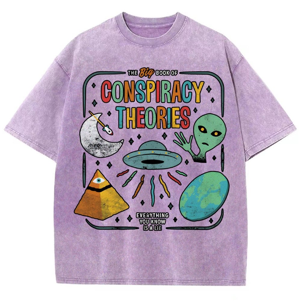The Big Book Of Conspiracy Theories Vintage Distressed T-shirt