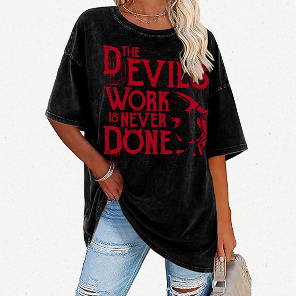 Never Done Vintage Distressed T-shirt