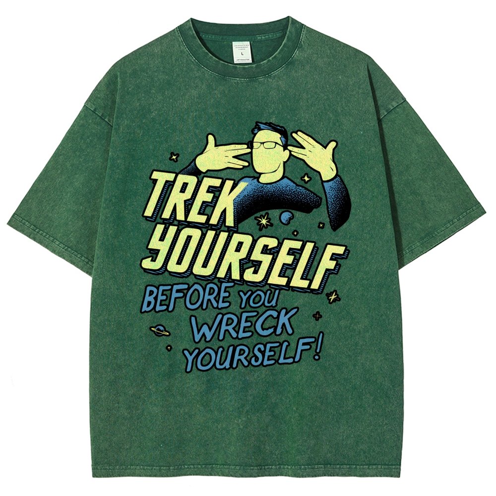Track Yourself Before You Wreck Yourself  Vintage Distressed T-shirt