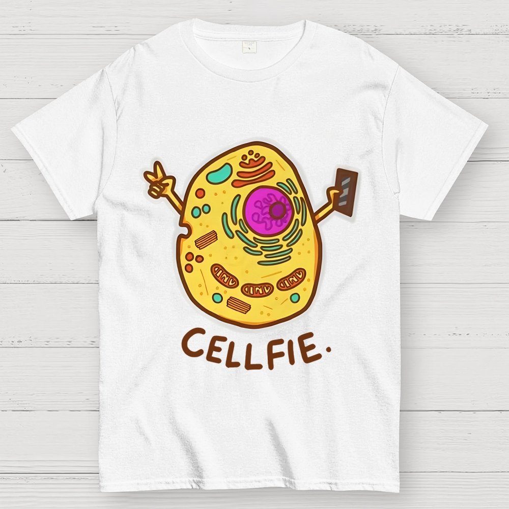 Biology pun Cell-Fie Unisex Geek T-Shirt