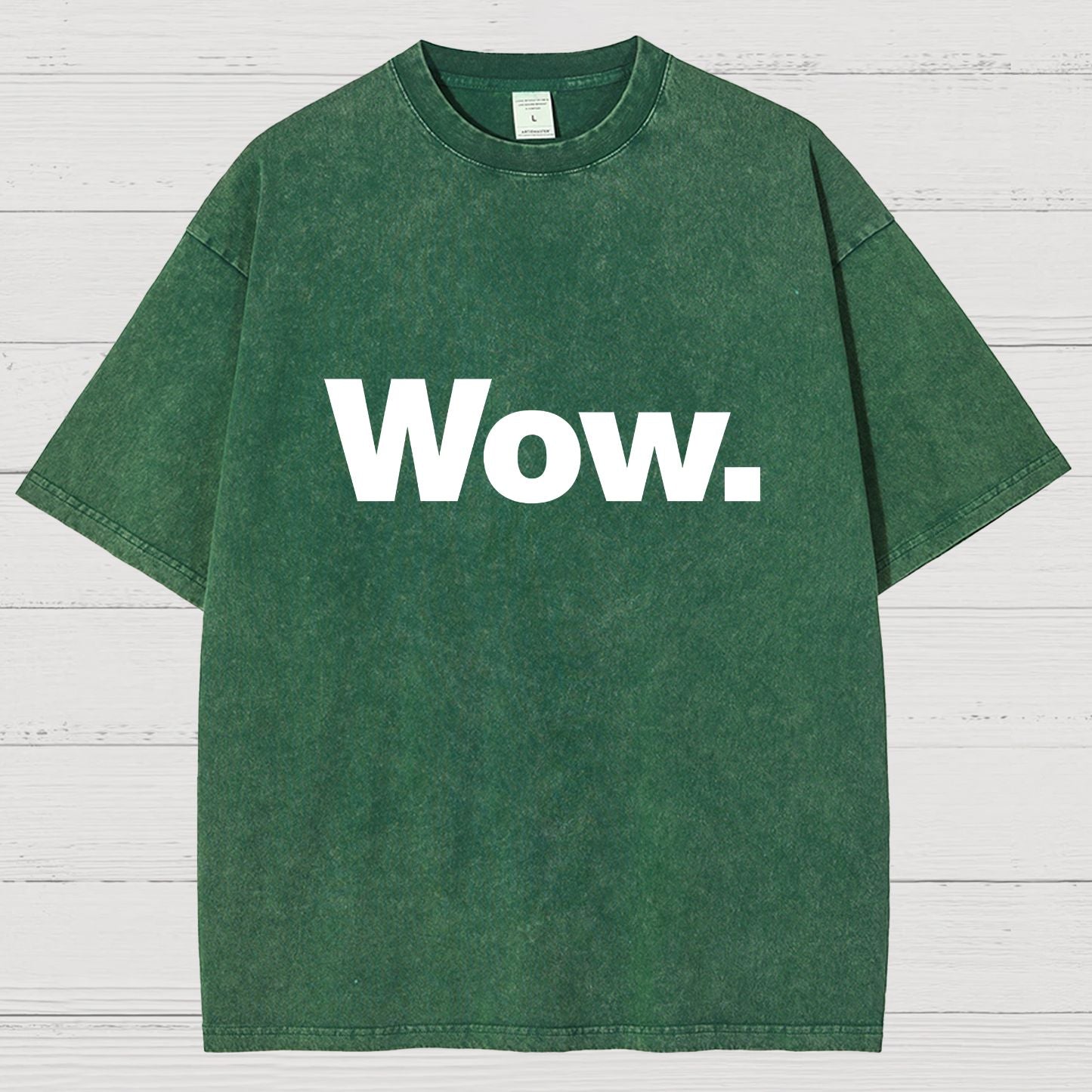 Wow. Classic Vintage Distressed T-shirt