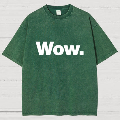 Wow. Classic Vintage Distressed T-shirt