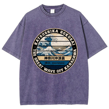 Hokusai Vintage Distressed T-shirt