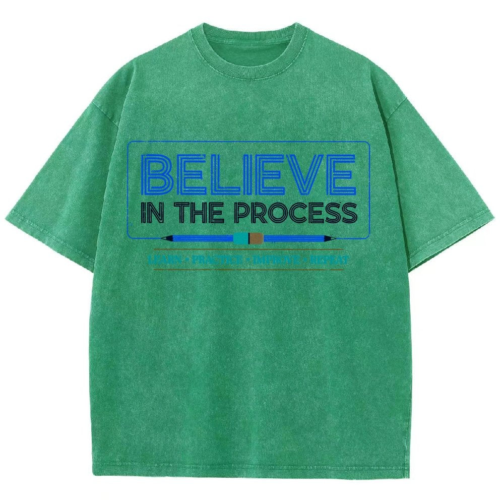Believe in the Process Vintage Distressed T-shirt