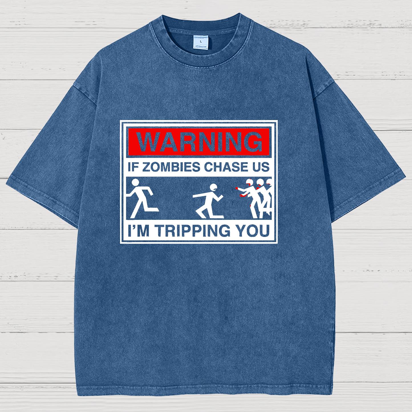 If Zombies Chase Us Vintage Distressed T-shirt
