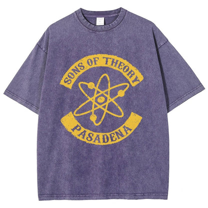 SONS OF THEORY Big Bang Humor Vintage Distressed T-shirt