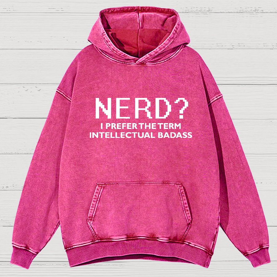 Funny Nerd Vintage Distressed Hoodie