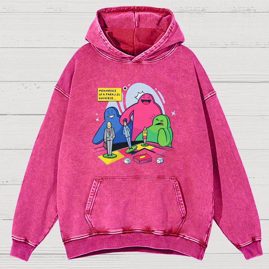 Meeples playing Board Games Vintage Distressed Hoodie