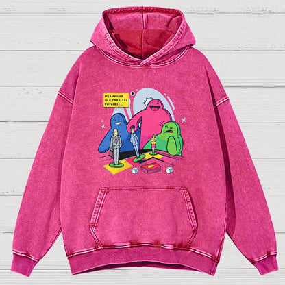 Meeples playing Board Games Vintage Distressed Hoodie