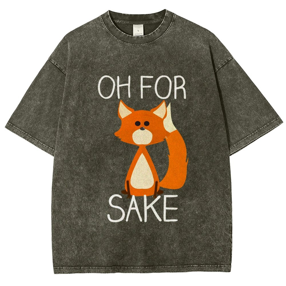 Oh For Fox Sake Vintage Distressed T-shirt