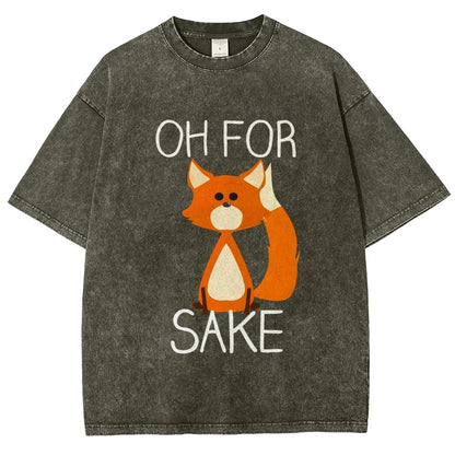 Oh For Fox Sake Vintage Distressed T-shirt