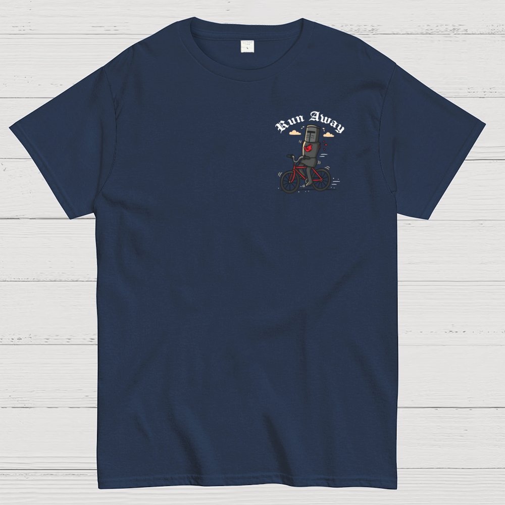 Run Away Front And Back Printing Geek T-Shirt