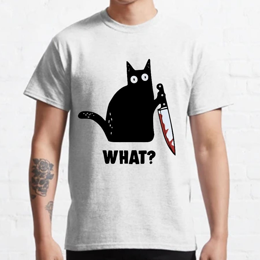 What？Funny Cat Geeky T-Shirt