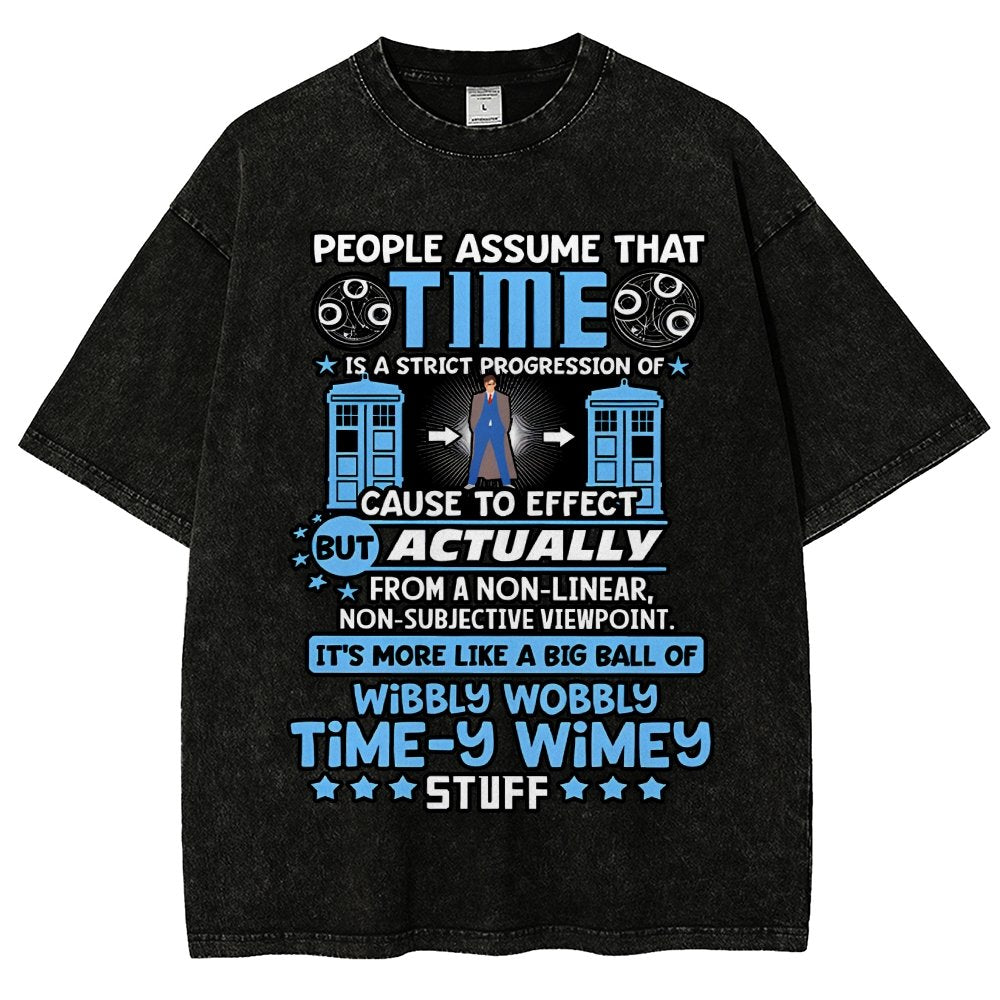 Wibbly Wobbly Timey Wimey Stuff  Vintage Distressed T-shirt
