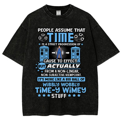Wibbly Wobbly Timey Wimey Stuff  Vintage Distressed T-shirt
