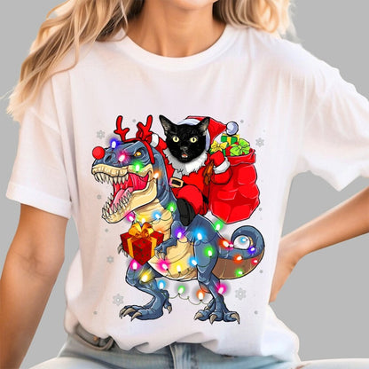 Cat Christmas Geek T-Shirt