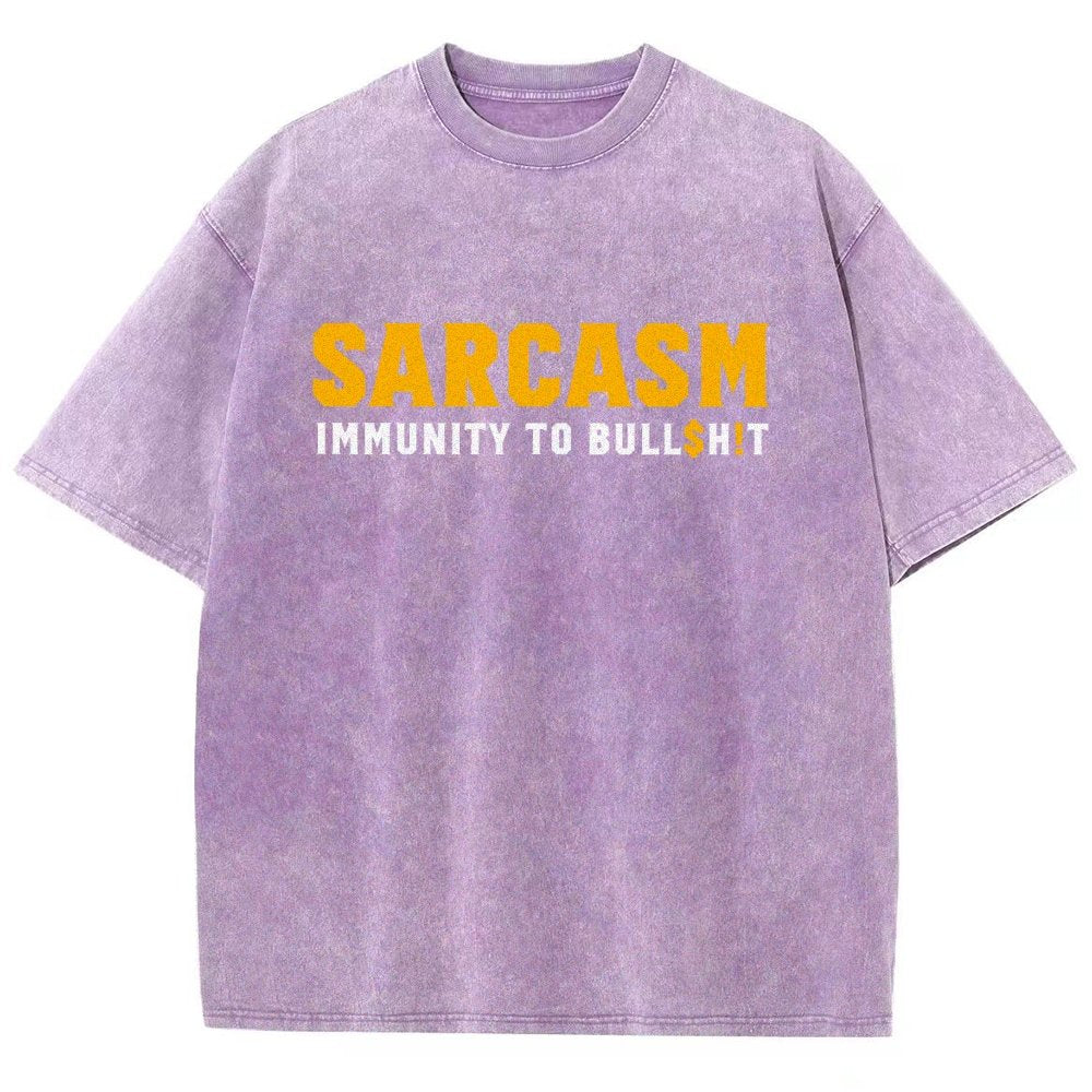 Sarcasm Immunity To Bull$H!T Vintage Distressed T-shirt