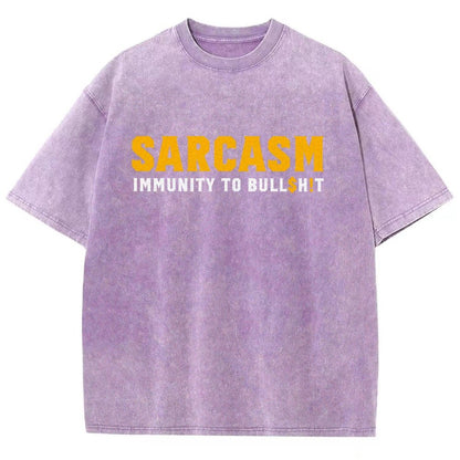 Sarcasm Immunity To Bull$H!T Vintage Distressed T-shirt