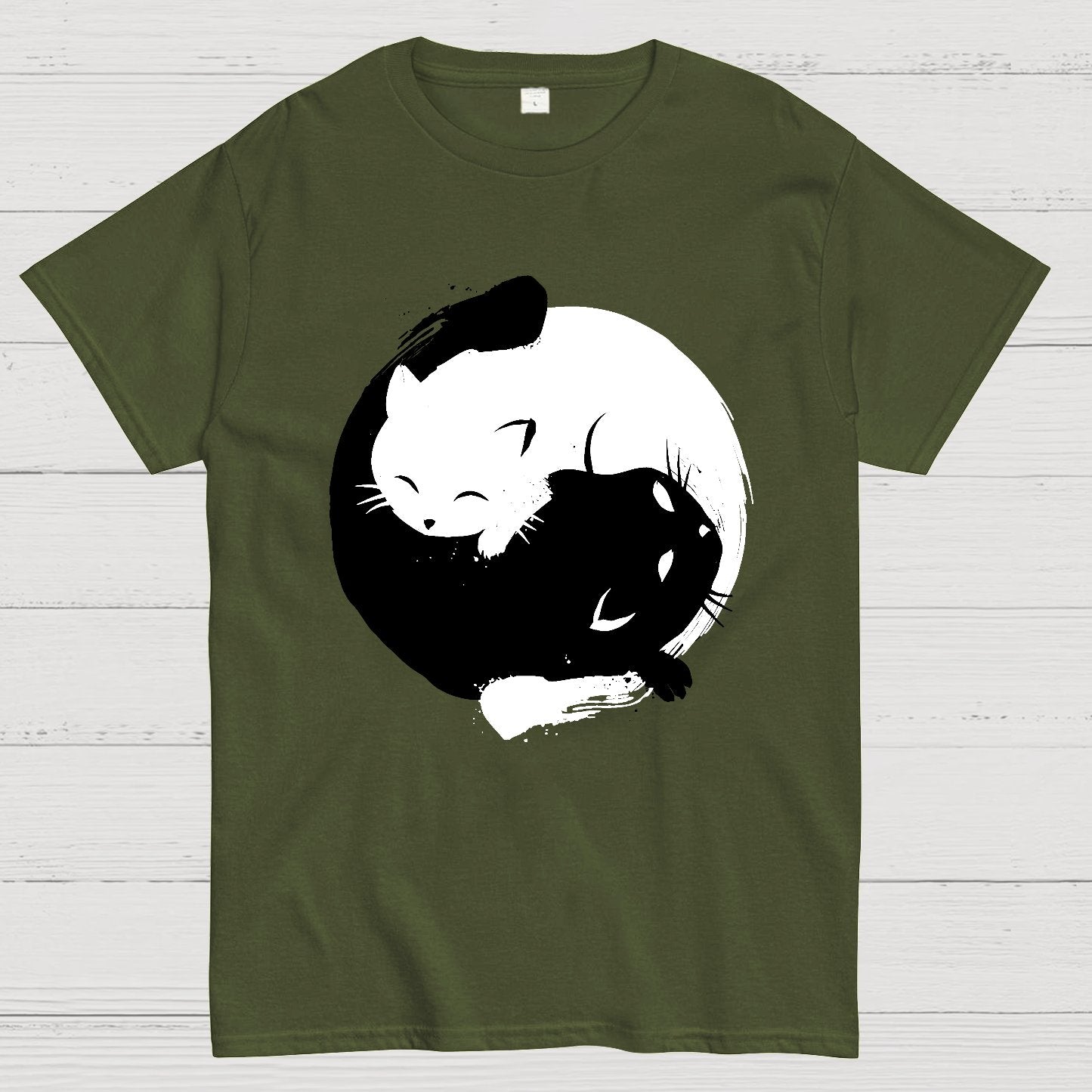 Yin-yang Cat Geek T-Shirt
