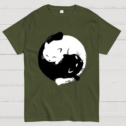 Yin-yang Cat Geek T-Shirt