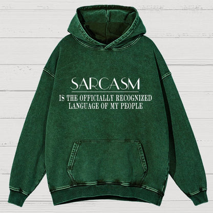 Fluently Sarcastic Vintage Distressed Hoodie