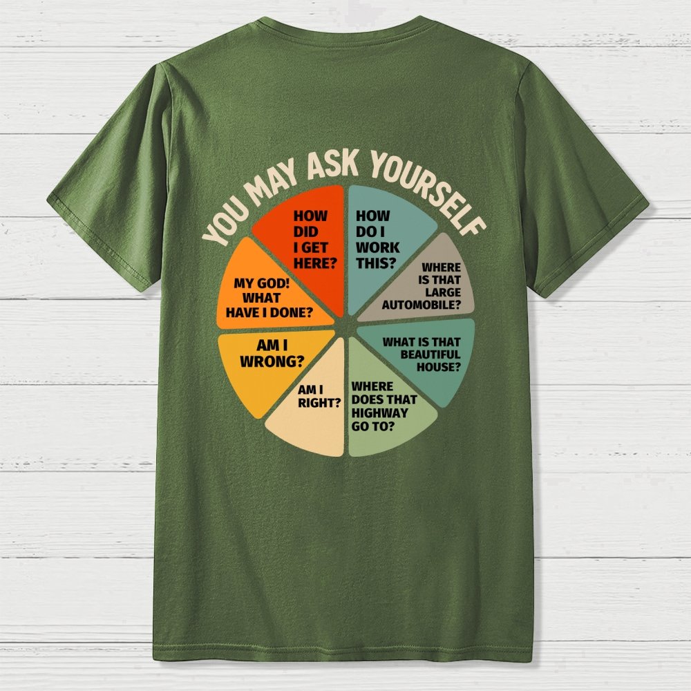 You May Ask Yourself  Back Printing Geek T-Shirt