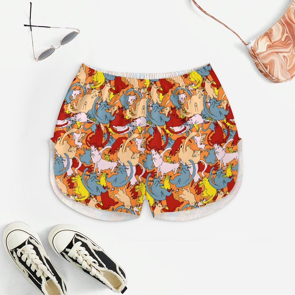 Cat Art Doodle Women's Geek Suspender Cami Set